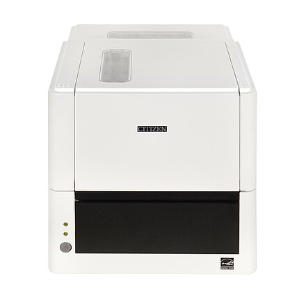 Citizen Принтер для печати этикеток CL-E331 белый вид сбоку спереди